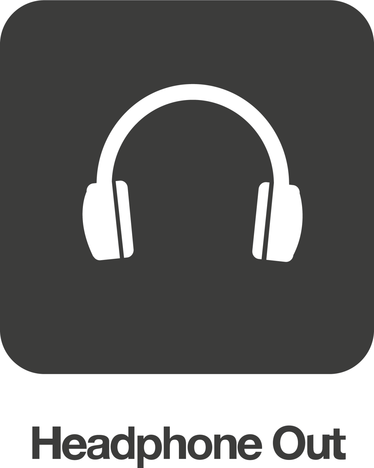 Icône de sortie casque